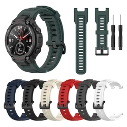 Silicone Strap For Amazfit T-Rex Smart Watch Original Silicone  Watchband For Xiaomi Huami Amazfit T-Rex Bracelet Black Buckle