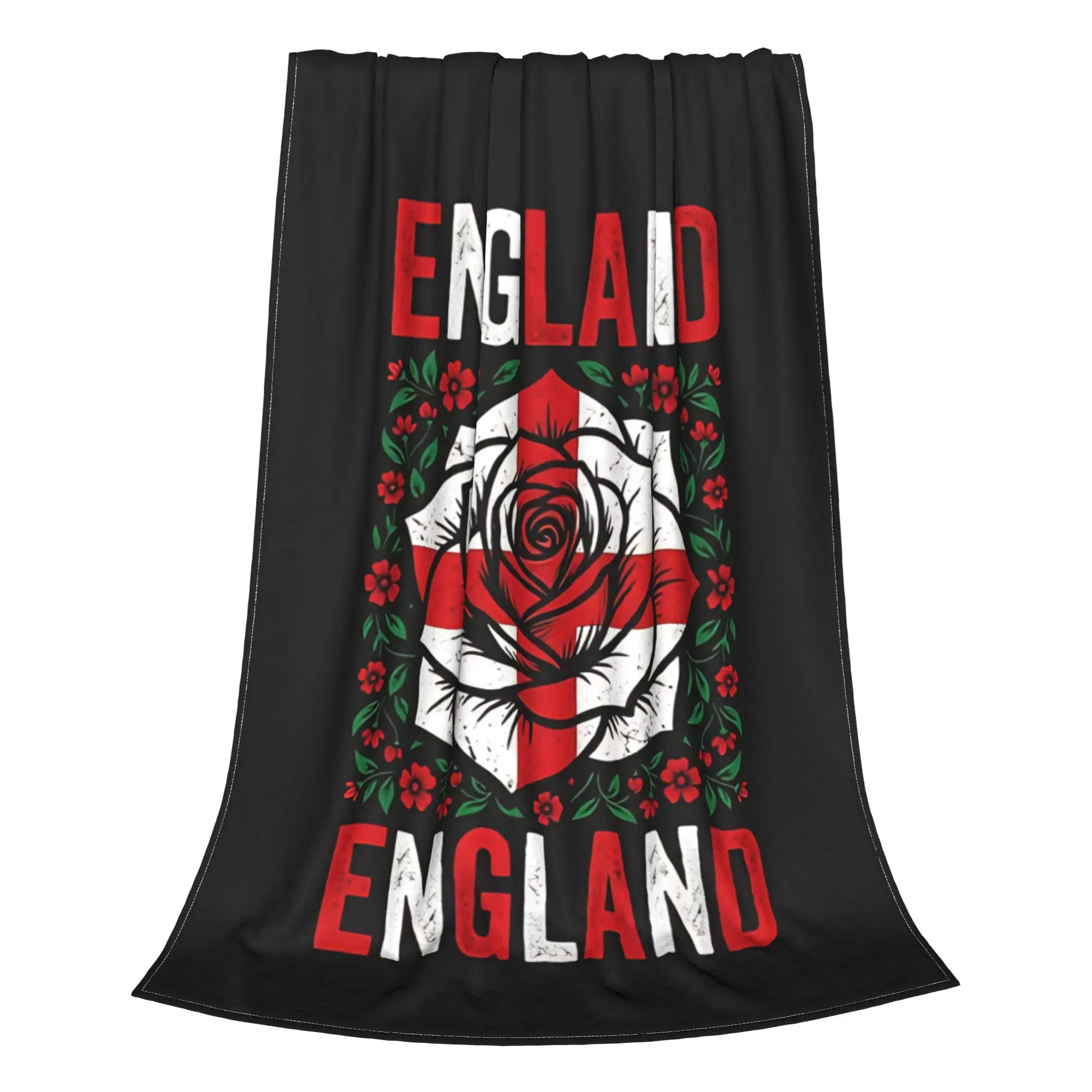 1PC Vintage Cross Flag England Rose Home Room Decorations Winter Blankets For Adults Bedding Home Interior Sofa Knee