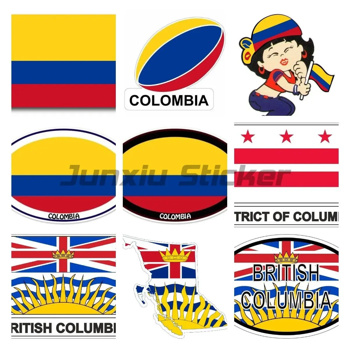 

Funny Colombia Flag Car Sticker Vinyl Bumper Window Decal Waterproof Car Styling Graphics