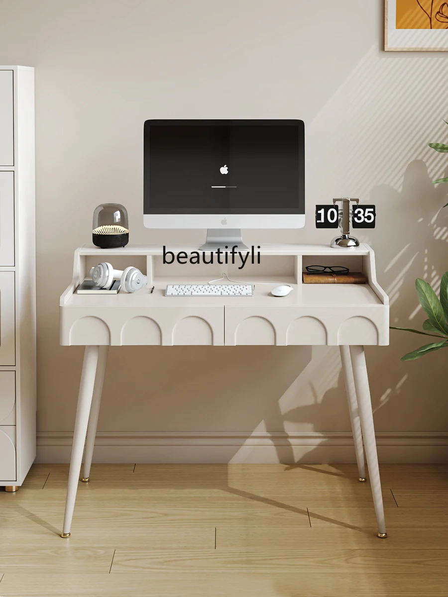 

Computer Desk Cream Style Desk Office Desk Girl Bedroom Bedside Home Light Luxury Modern Minimalist