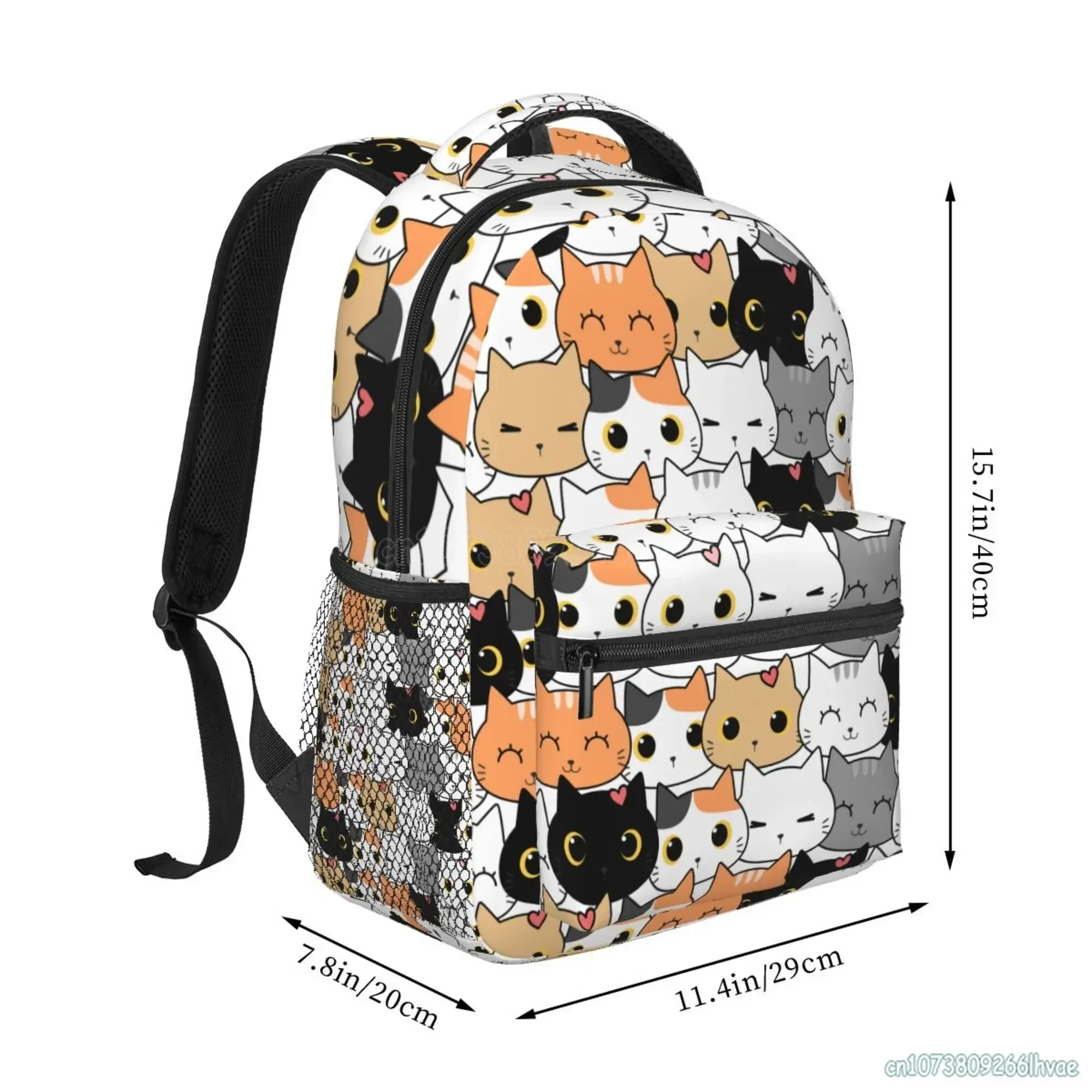 Anime Neko Atsume Women Backpack Cartoon Mochila for Girls Boys Travel Rucksack Cute Cat Printing Shoulder Bag for Teenages