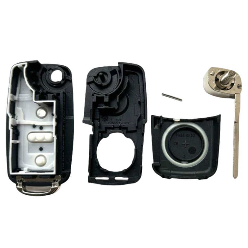 XIEAILI OEM 10Pcs 2Button Replacement Key Case Flip Folding Remote Key Shell For VW Tiguan Golf Passat Polo Jetta