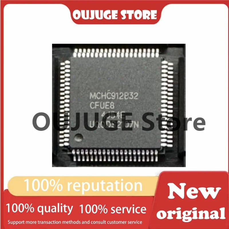 

1PCS/lot New original MC68HC912B32CFUE8 4J54E QFP-80 Automobile computer board CPU