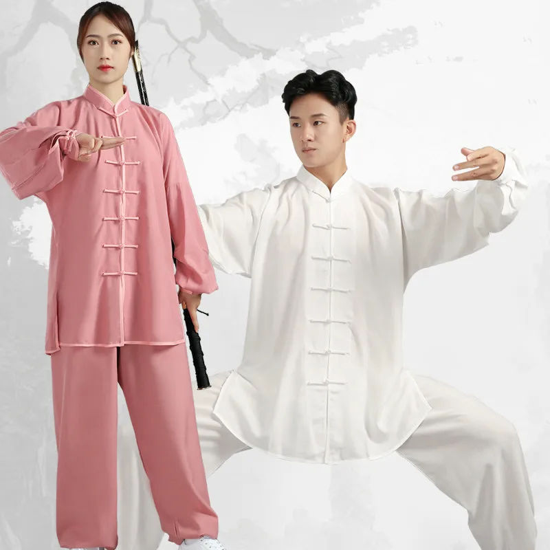 Traditional Chinese Wushu KungFu Uniform Breathable Taichi Uniform Cotton Linen Adult Martial Arts Wing Chun Exercise Clothing