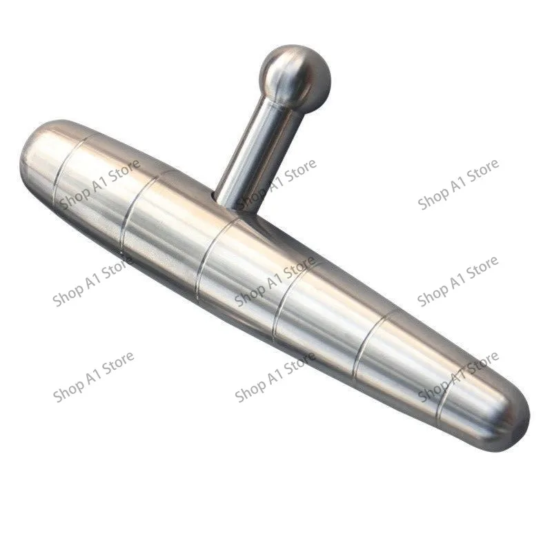 304 Solid Stainless Steel T-Shaped Massage Stick, Detachable Trigger Point Fitness Acupressure Tool