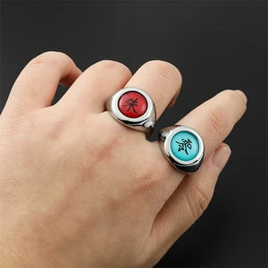 Naruto Akatsuki Anime Kinderringe, Itachi Cosplay -Figur, Actionzubehör, cooler Schmuck für Jungen, Kindergeschenke, Spielzeug, 10 Stücke 10 Hauptverkäufe Akai Ito Ring - №2