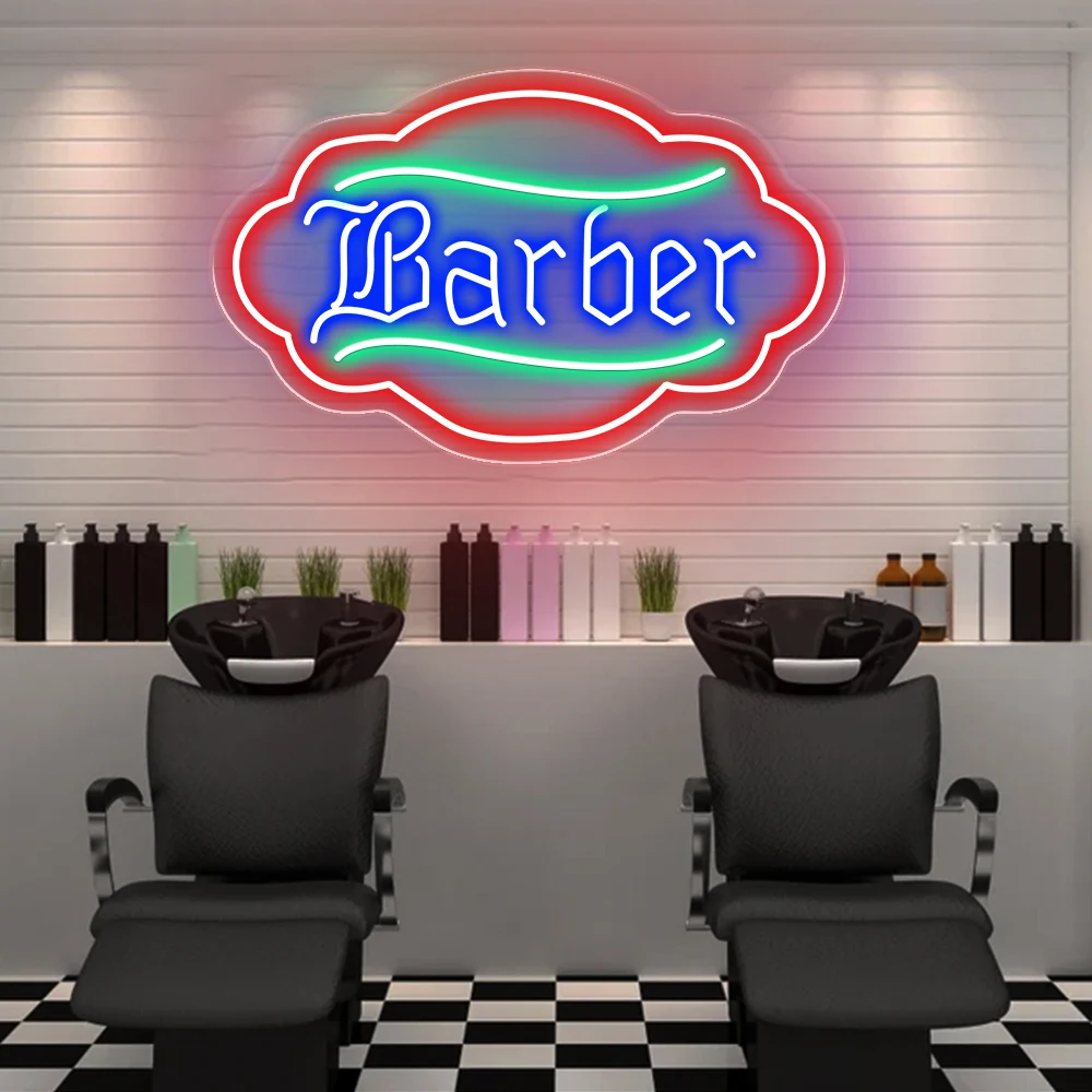 

Barber Shop LED Neon Sign Hair Dresser Linghting Sign Hair Stylist Signs Gift for Hair Salon Owner Hair Salon Decor