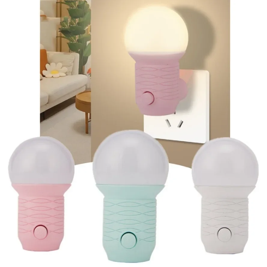 HHLZYH Led Light Eye Protection Night Light Lamp Led Mini Night Light Switch Plug-In Use For Bedside Baby Feeding Living Room