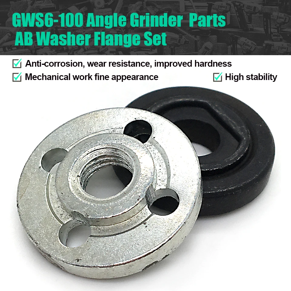 

1Set Replace AB Washer Flange Set For Bosch GWS6-100 GWS6-115 GWS 6-100 GWS 6-115 670 GWS670 Angle Grinder Accessories