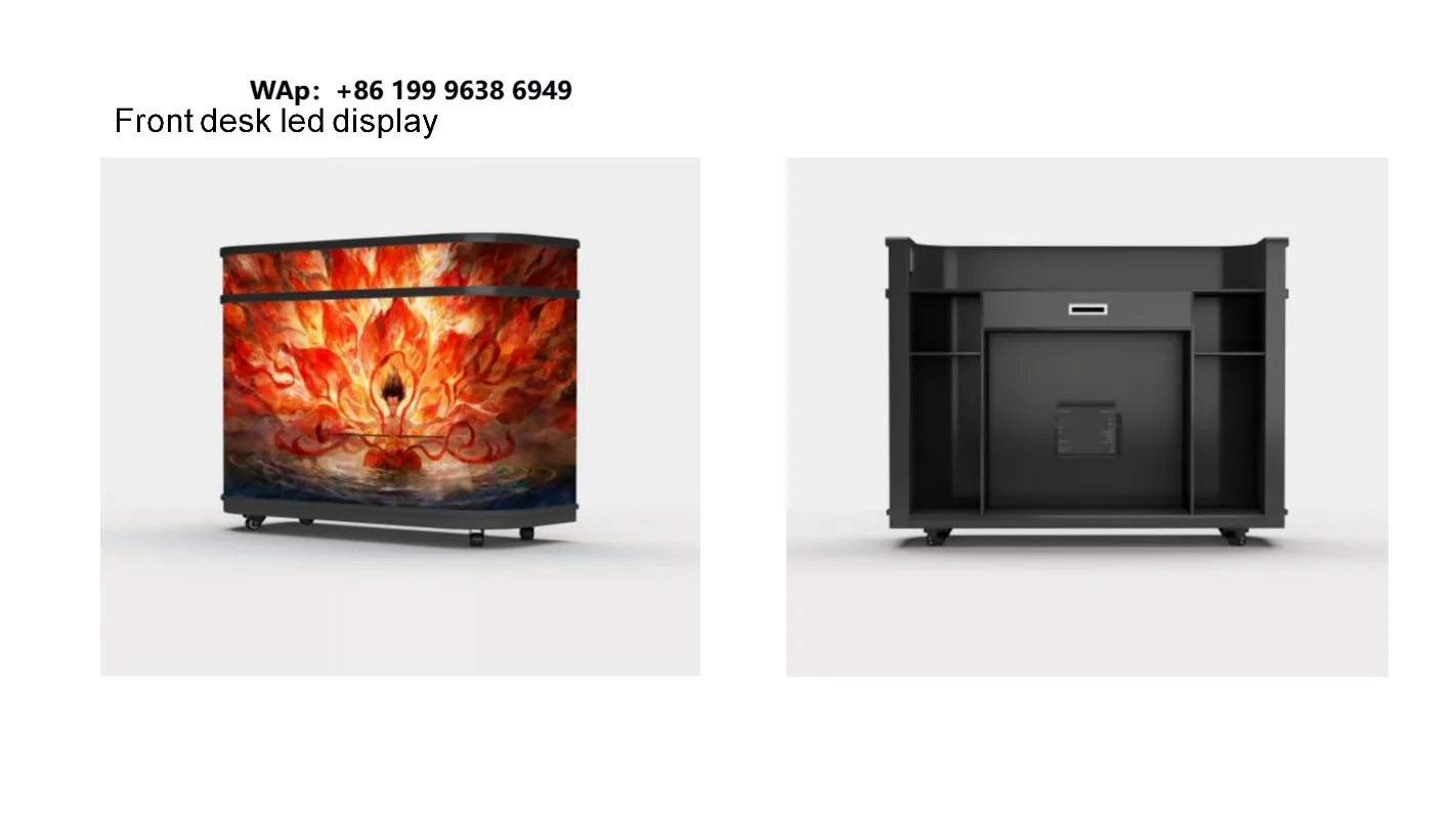 CH Full Color P1.86 Curved  Video Wall for Shopping Mall Trade Show DJ Booth-Floor Standing 2K/4K Resolution Portable Wheels