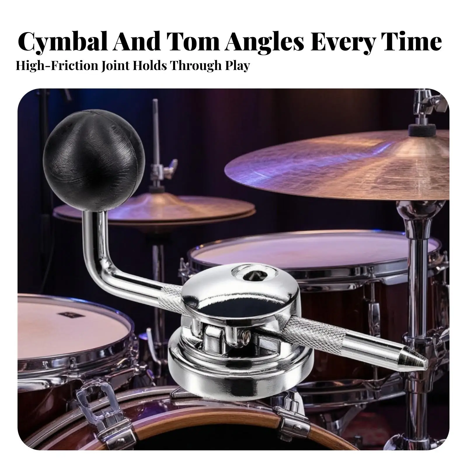 All-Purpose-Rod with Ball Joint | Knurled Slip-Resistant Shaft, Sturdy Metal Construction, L Rod Ball Arm, for Stage