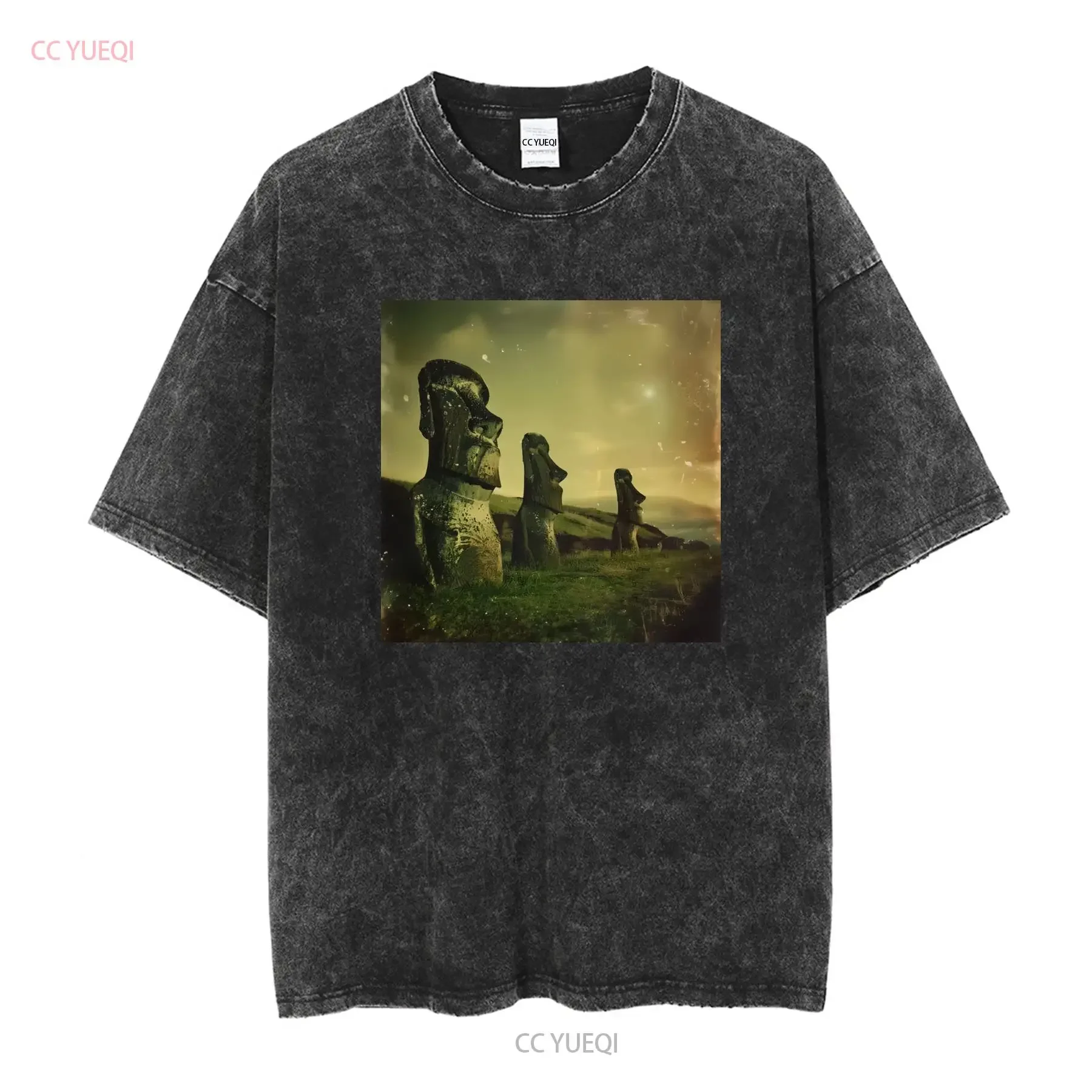 Easter Island Heads T Shirt Moai Statue Rapa Nui Historical Ancient Souvenir Polynesian Heritage long or short sleeves vintage