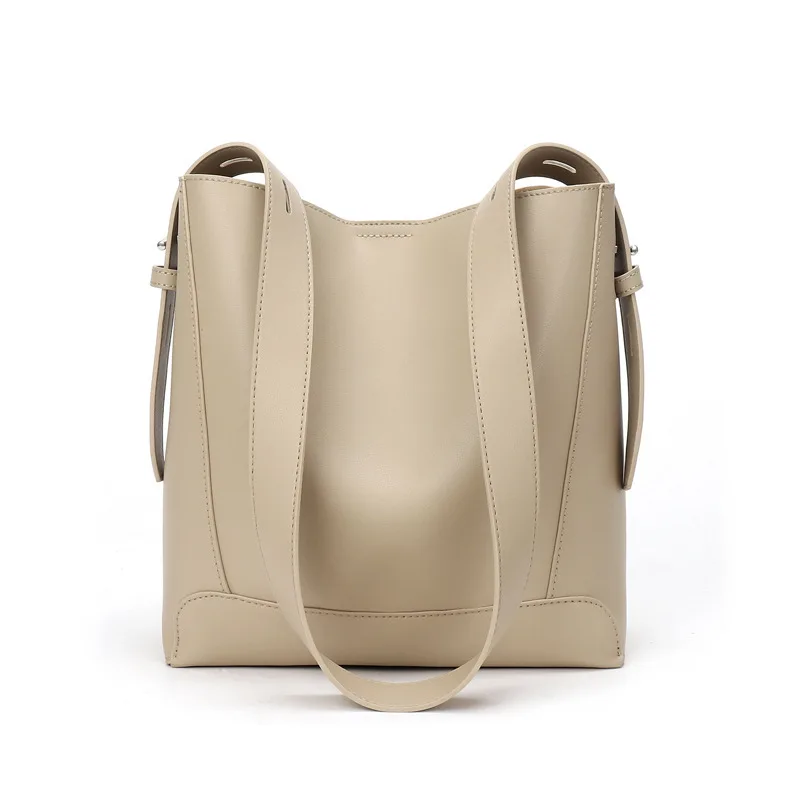 الراقية حقيبة يد دلو ركاب جلد البقر الاتجاه الفاخرة مصمم دلو حقائب سعة كبيرة جلد طبيعي حقائب النساء Crossbody