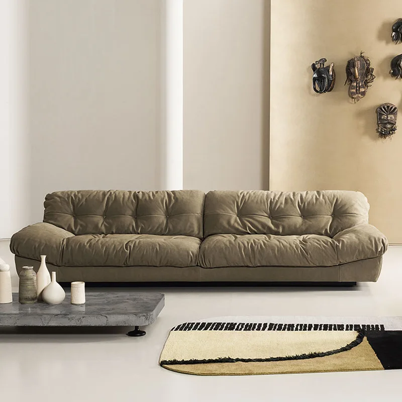 Cloud sofa Baijingting same light luxury lazy soft Italian pull button minimalist down sofa