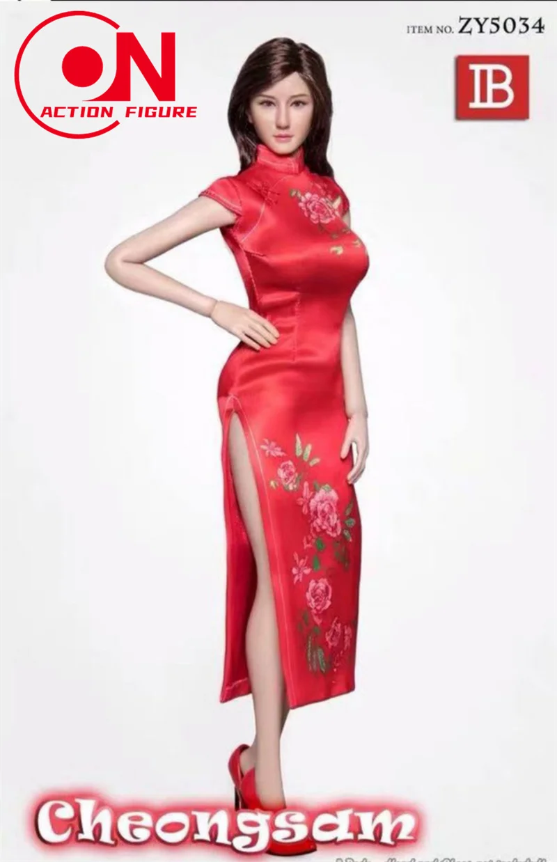 ZYTOYS-Vestido Cheongsam Chinês Para Mulher, Figura De Ação, Bonecas Do Corpo, Modelo De Roupa Fit, Soldado 12 ", ZY5034, Escala 1:6