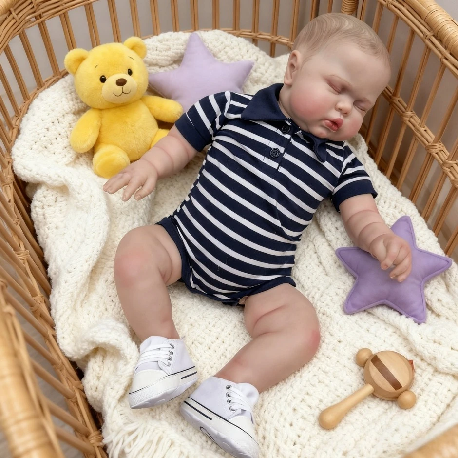 NPK الوليد المخلل 24 ''Lifelike تولد من جديد طفل ثلاثية الأبعاد الجلد متعددة الطبقات اللوحة تحصيل الفن دمية للأطفال دمى هدايا