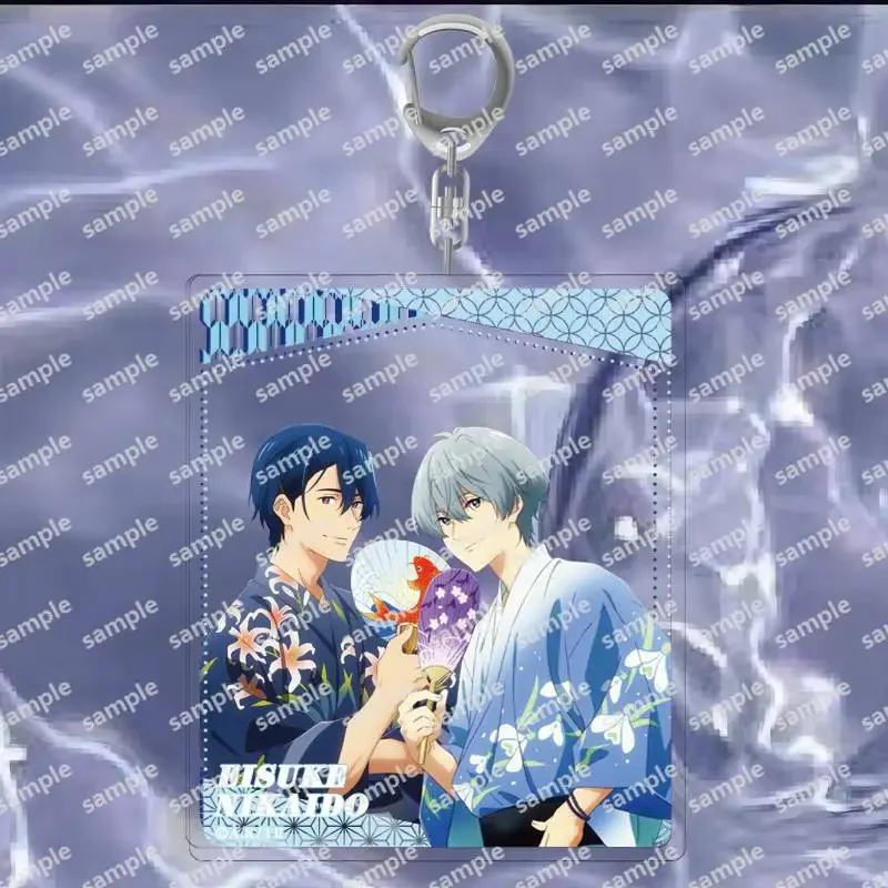 Anime Fujiwara Shu Keychain Doll Narumiya Minato Takehaya Seiya Acrylic Keyring Pendant for Gift