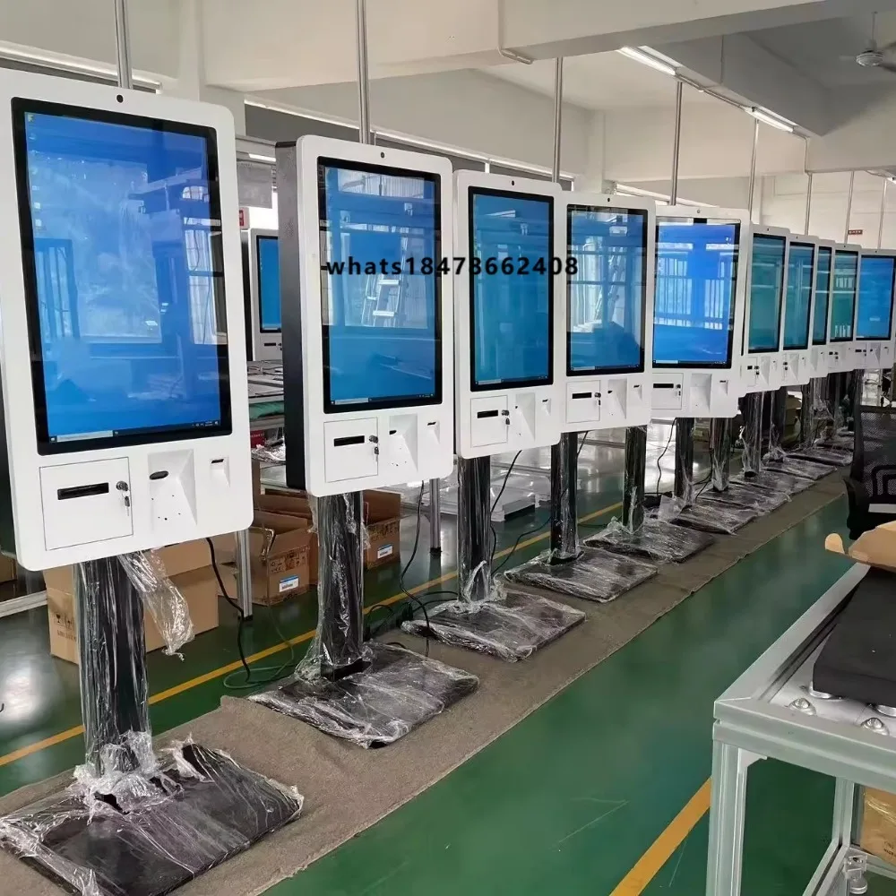 Self-ordering Kiosk for Restrants 23.6 Inch 24inch 32inch Touch Screen Scan QR Code POS Payment Self Food Order Service