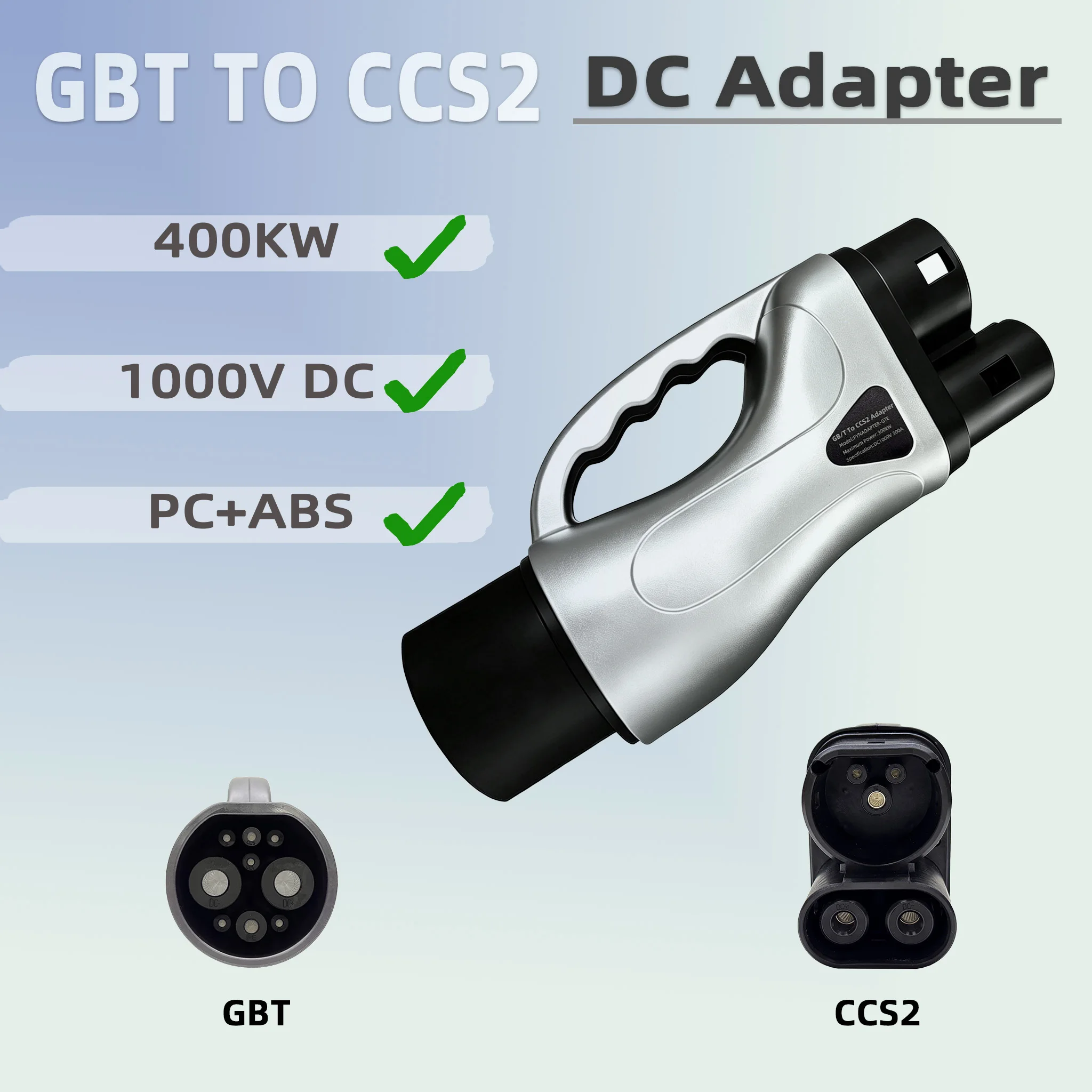 New 400Kw GBT to CCS2 DC Adapter Stable Fast Charging  300Kw Safe High-Power Source Factory for EV Easy to Upgrade