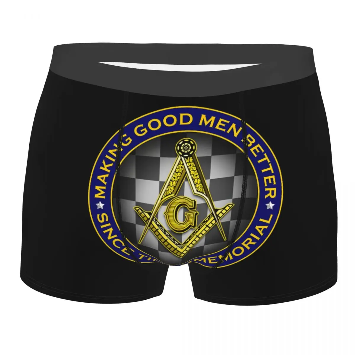 

Custom Freemason Masonic Boxers Shorts Men Mason Freemasonry Briefs Underwear Cool Underpants