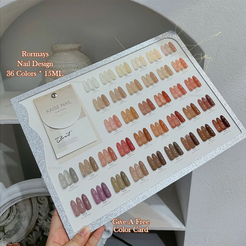 

Rormays Four Seasons gel Polishing 36 PCS Semi permanent Ice Permeable Grease Skin Naked Color UV LED Soaking Primer Salon Opens