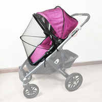 Stroller Mosquito Net For Uppababy Vista V1/V2/V3 Buggy Insect Net 3D Support Rod With Double Zipper Foldable Easy For Travel