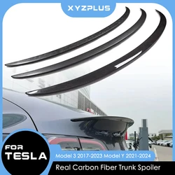 Xyzplus New Car Trunk Wing Spoiler For Tesla Model Y 2023 Accessories Spoiler Real Carbon Fiber Accessory Model 3 2022