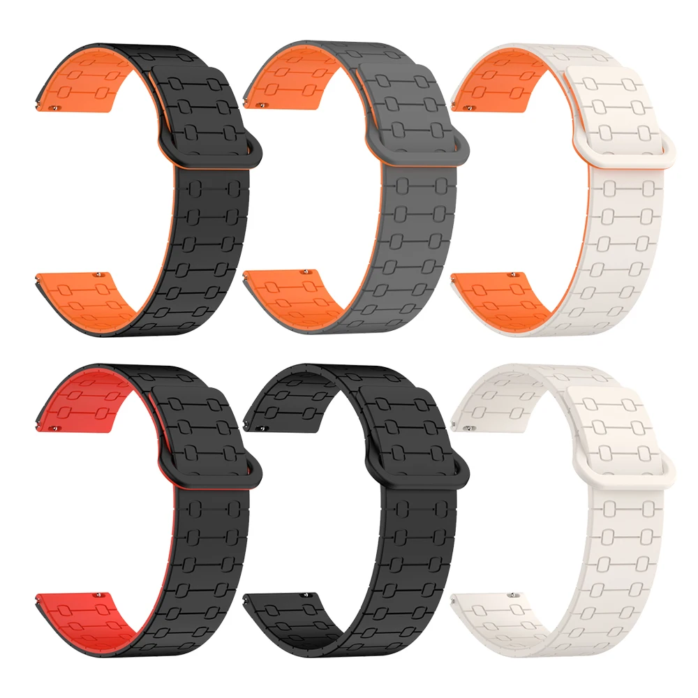 HUAWEI WATCH 4 Pro 5 4 GT5 Pro GT5 4 Runner Ultimate対応 22mm マグネット式ループシリコンリストバンド 交換用ブレスレット スポーツストラップ