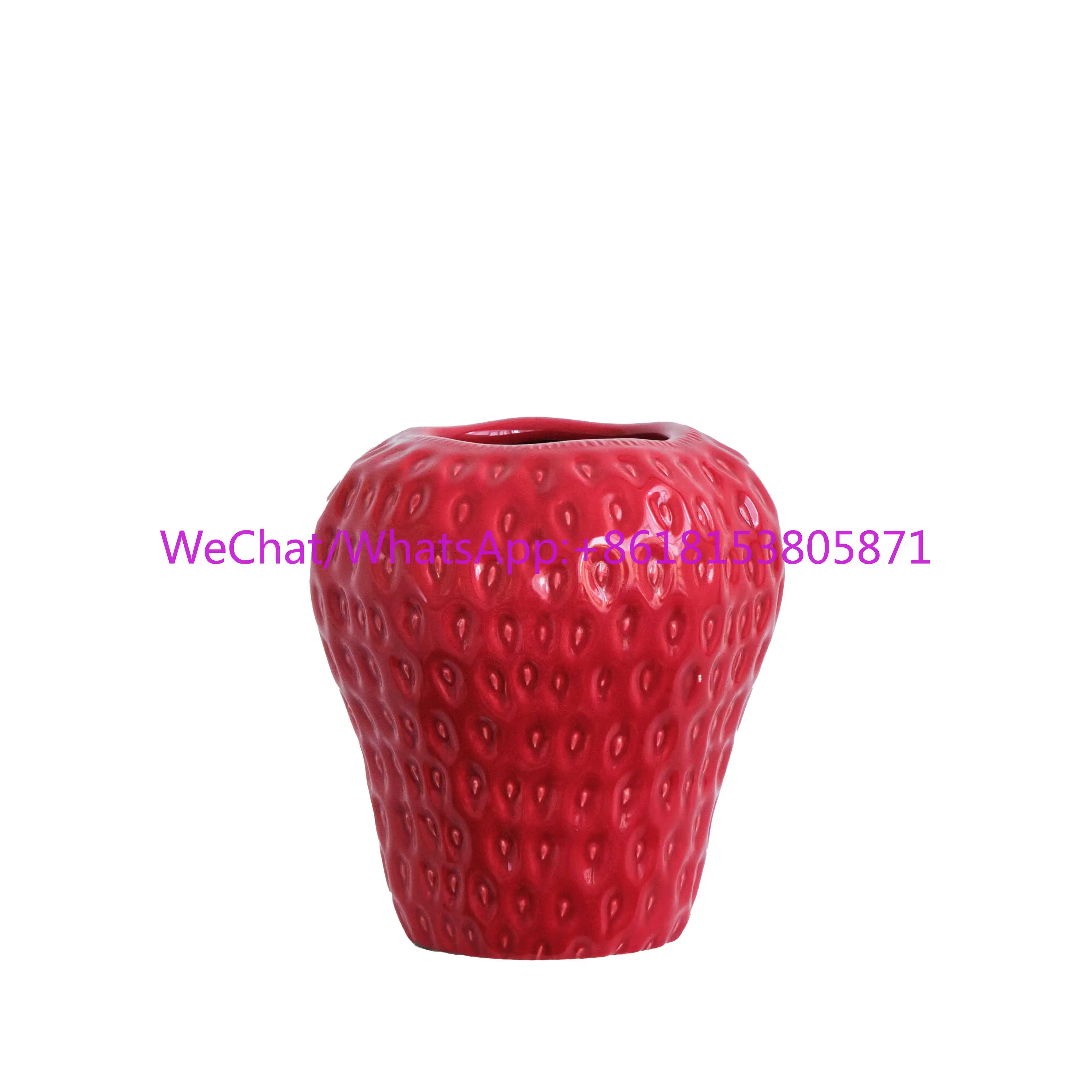 Creative red home soft decoration ornament, living room girl heart niche flower ware light luxury advanced