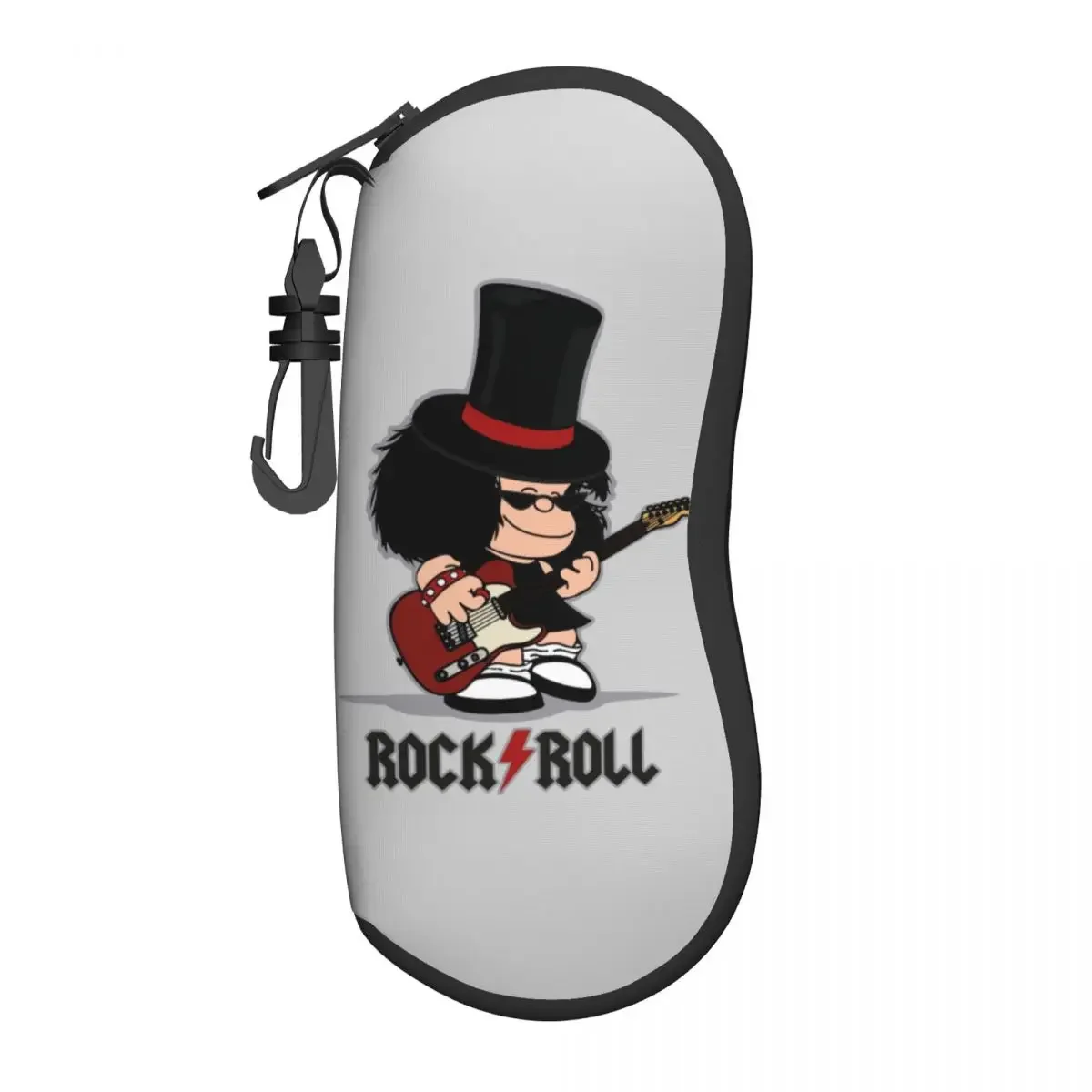 Comic Mafalda Rock chitarra custodia per occhiali da vista uomo donna Soft Cartoon Quino Manga occhiali da sole borsa protettiva