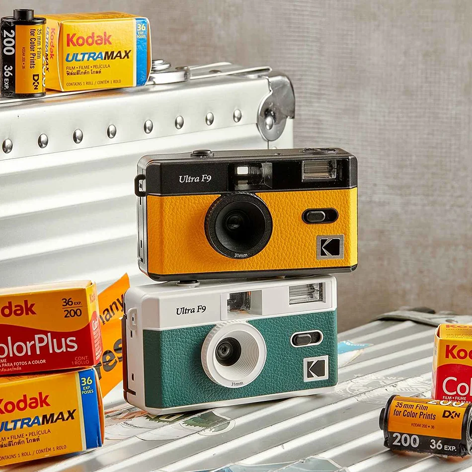 Original Kodak Camera 35mm Ultra F9 Retro Camera Film 135mm Film With Flash Manual Non-Disposable Camera Reusable +Film Roll