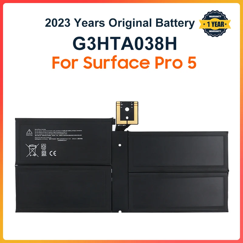 Imagem -01 - Bateria do Portátil para Microsoft Surface Pro 1796pro 1807 1809 12.3 Série Tablet 7.57v 5940mah G3hta038h Dynm02
