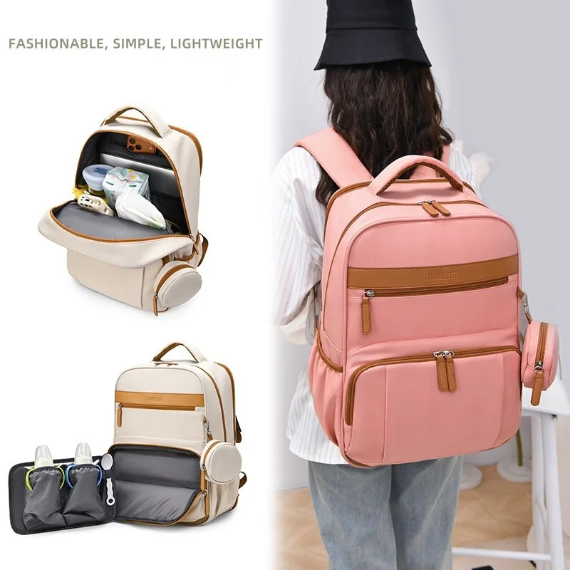 Portable folding baby crib mom's bag multi-functional large-capacity mother-and-baby bag portable maternity backpack