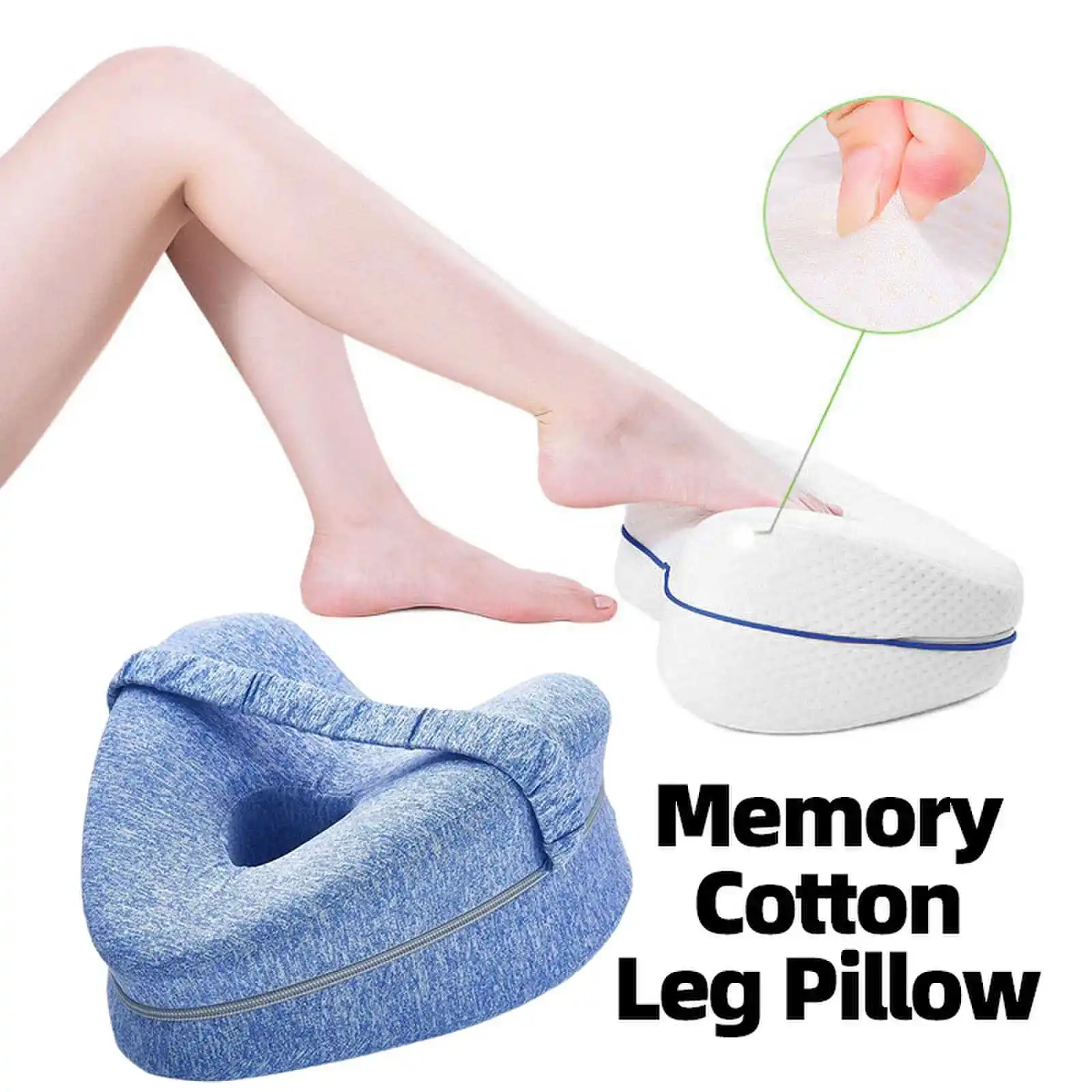 

Leg Pillow Home Foam Cotton Thigh Leg Pad Sciatica Back Hip Joint Pain Relief Body Memory Orthopedic Sleeping Cushion