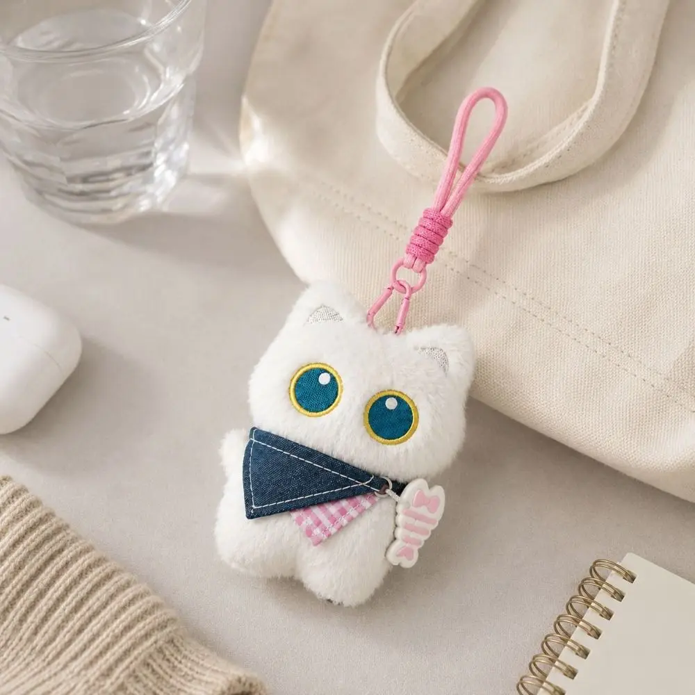 New Cartoon Design Black Cat Doll Keychain Lovely Cat Doll Doll Bag Pendant Mini Car Key Ring School Bag Decoration