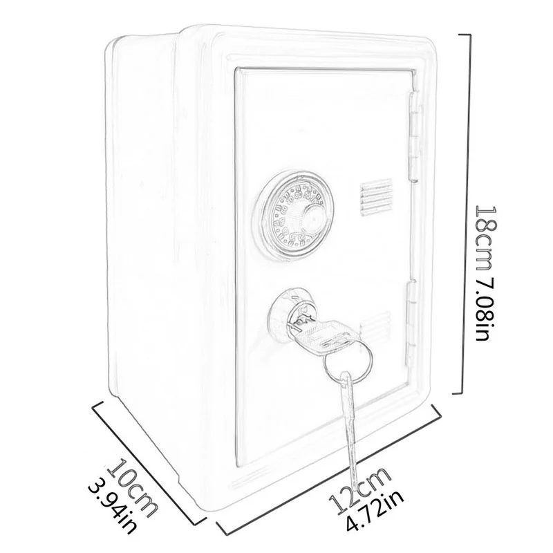 Mini caja fuerte de Metal, casillero para banco de monedas para niños, caja fuerte familiar, hucha creativa, caja fuerte para llaves, decoración de escritorio