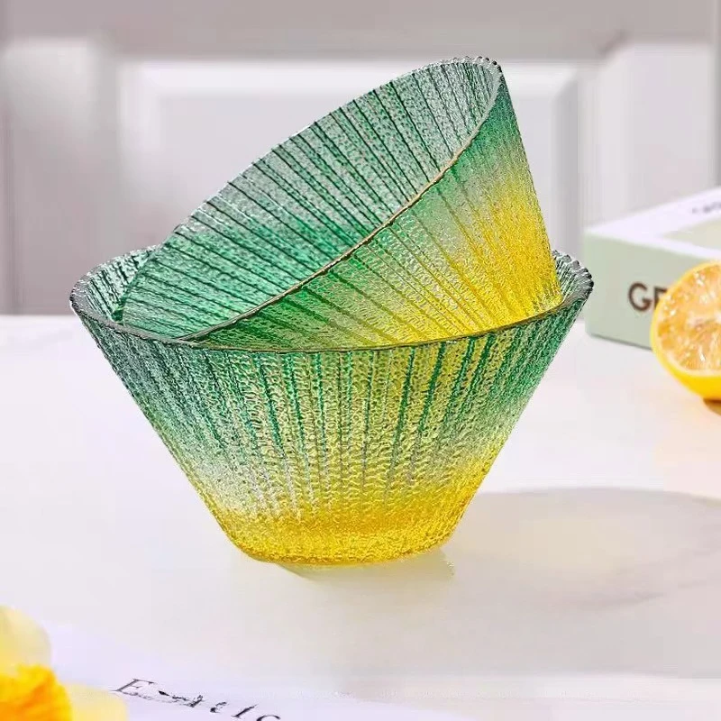 Fruit plate, fruit bowl, transparent glass bowl, high temperature resistant soup bowl