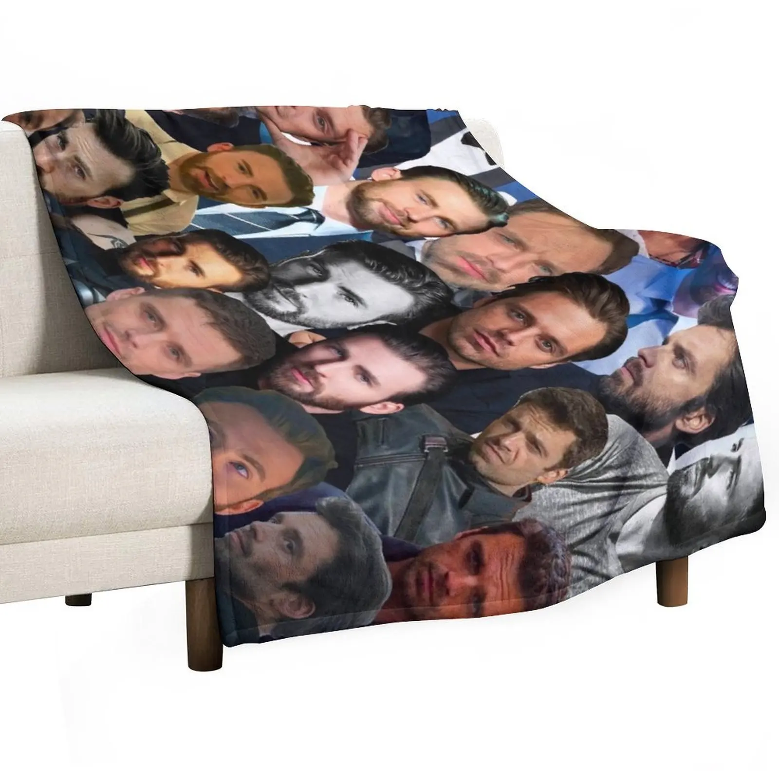 Chris + Sebastian Photo Collage Throw Blanket Polar Furrys Personalized Gift Sofa Throw blankets and throws Bed covers Blankets