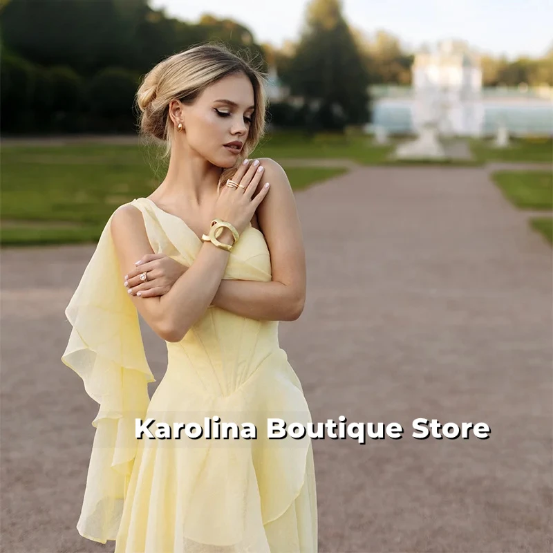 

A-Line Spaghetti Strap Pleat Simple Evening Dresses Long Chiffon Formal Dresses for Women Elegant Prom Gowns Custom Made