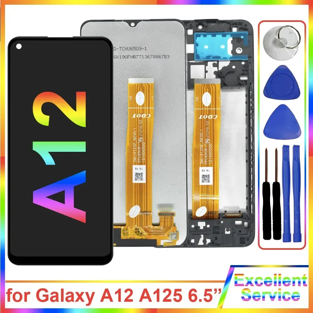 

6.5'' New LCD for Samsung Galaxy A12 LCD Display Touch Screen Digitizer Replacement for Samsung A12 LCD A125F A125U Display