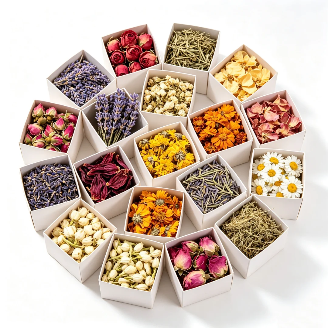 10/20/30 Types Aromatherapy Flowers Kit for Home Fragrance, Natural Dry Flower for Reed Diffuser Blends, DIY Scented Decor