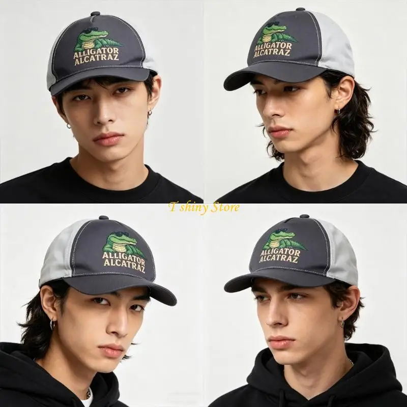 N58F Lightweight Alligators Print Hat Baseball Cap For Outdoor Casual Daily Wear