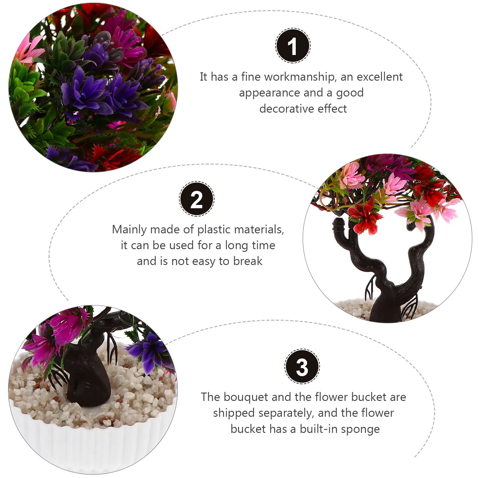 

1Pcs Simulation Plant Ornament Plastic Potted Plant Craftsmanship Made Bright Appearance Suitable for Various Places