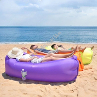 Lazy Inflatable Sofa Outdoor Portable Beach Air Sofa Folding Camping Inflatable Sofa Bed Sleeping Bag Single Person