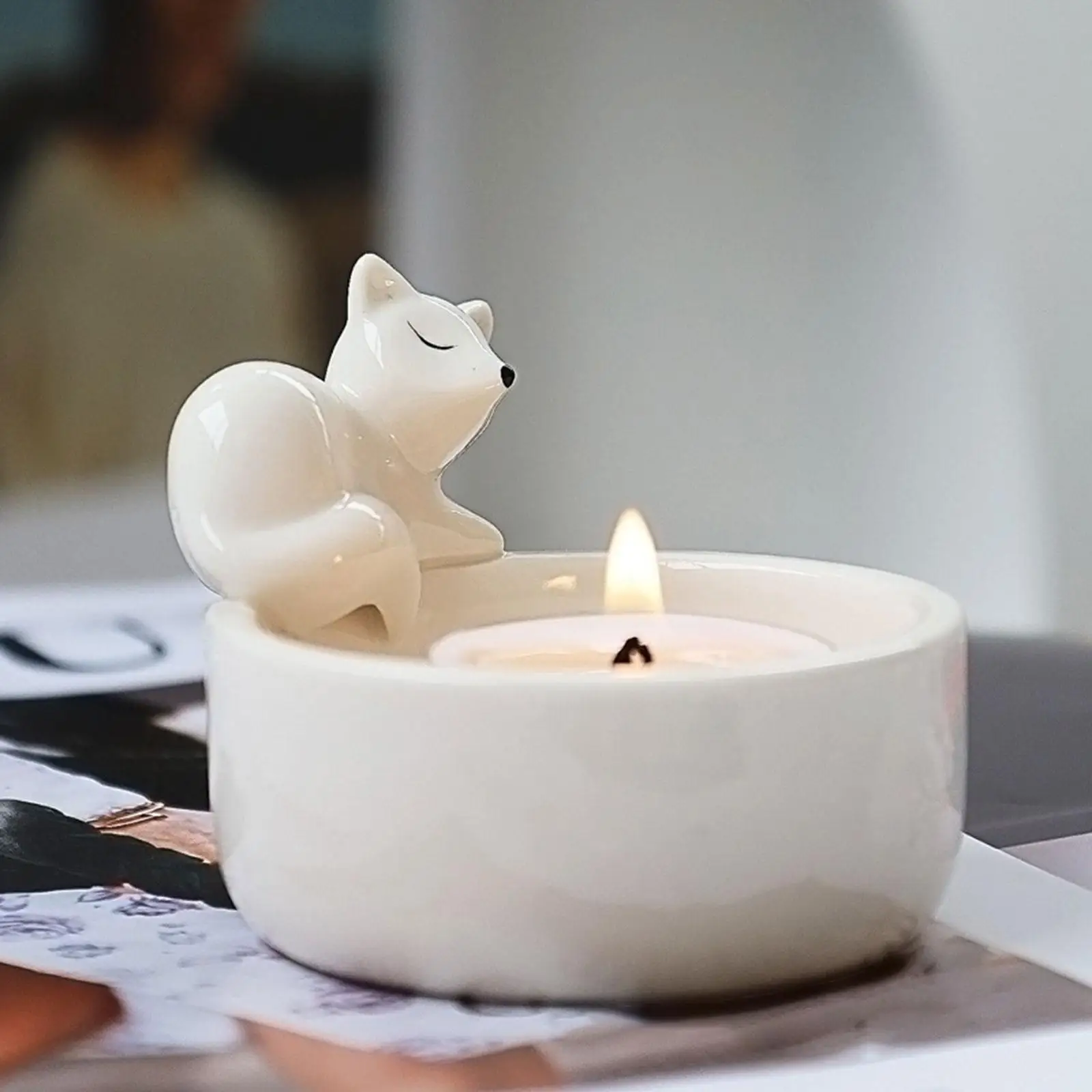 Cartoon Animal Candle Holder Candle Burning Display Holder Candlestick for Party Table Centerpiece Girl Women Dining Room Decor
