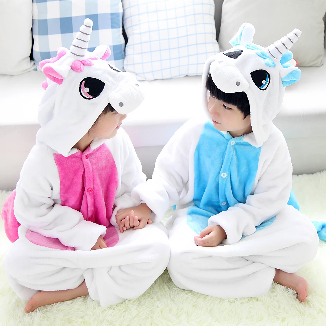 Kigurumi Unicorn Cartoon Onesies Kids Children Animal Pajamas Girls Boys Anime Cosplay Costumes For Christmas Halloween Party view 4