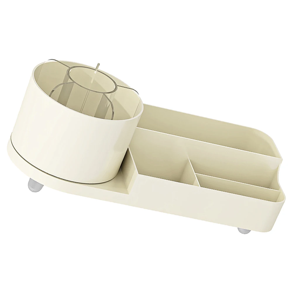 

Cosmetics Storage Box Desk Organizer High Capacity Plastic Travel Makeup Brush Holder Compartment Categorization