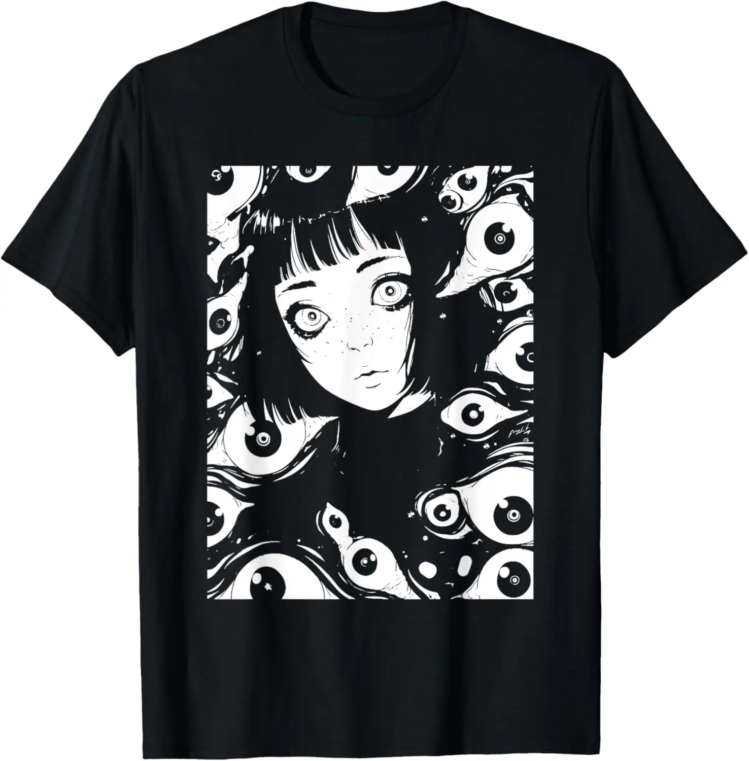 

Аниме ужасов Манга | Японская японская жуткая футболка Kawaii Goth
