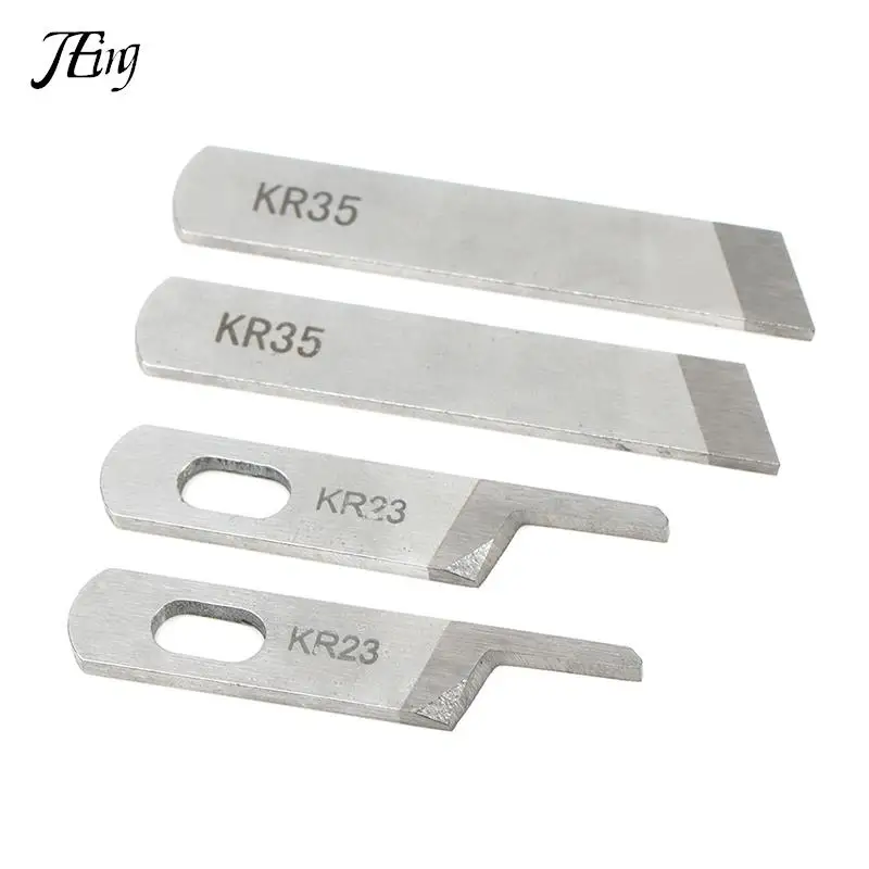 2pcs/set Overlock Sewing Machine KR23 KR35 Upper Down Knife Blade Tungsten Steel Fit For Siruba Pegasus Sewing Machines