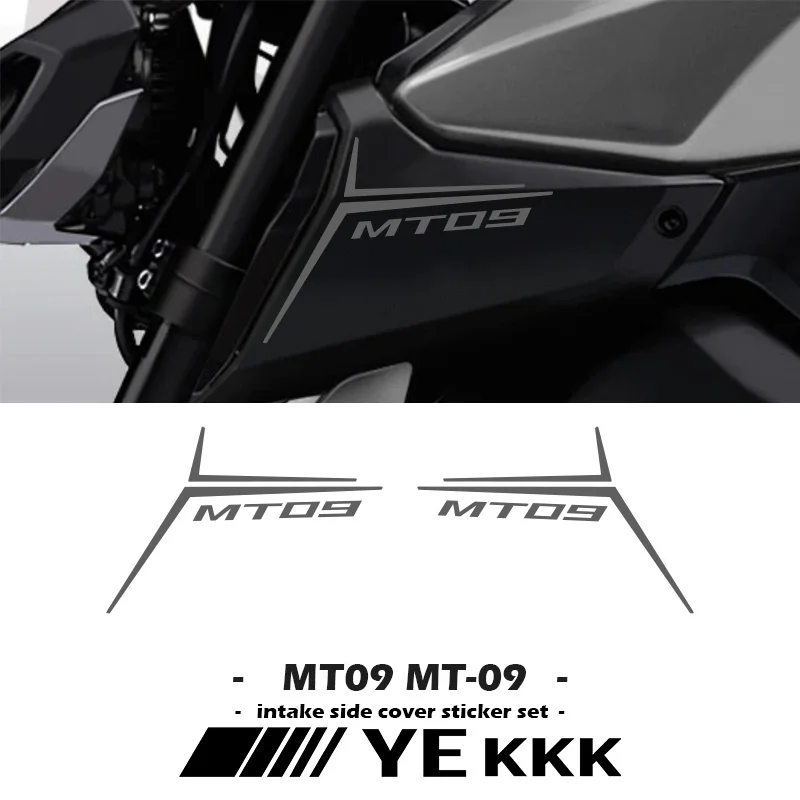 

For YAMAHA MT-09 Air Intake Side Cover Sticker Set Cowling Shell Sticker Decal Custom Hollow Out MT09 LOGO M9109